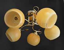 Люстра потолочная пятирожковая Мелодия Света  E27 220В Золото картинка 